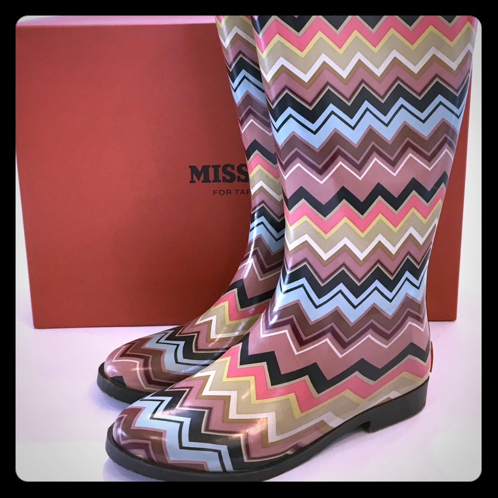 MISSONI for Target SZ 7 Venetian rubber rain boots